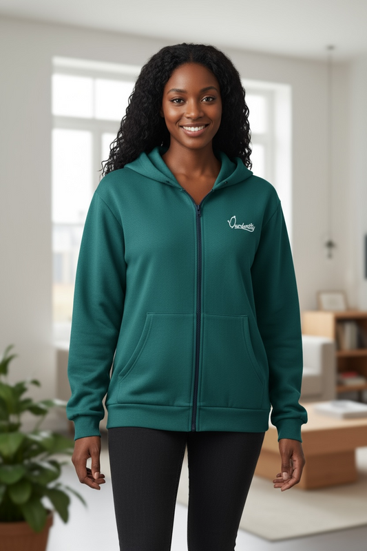 Forest Green Full Zip Hoodie