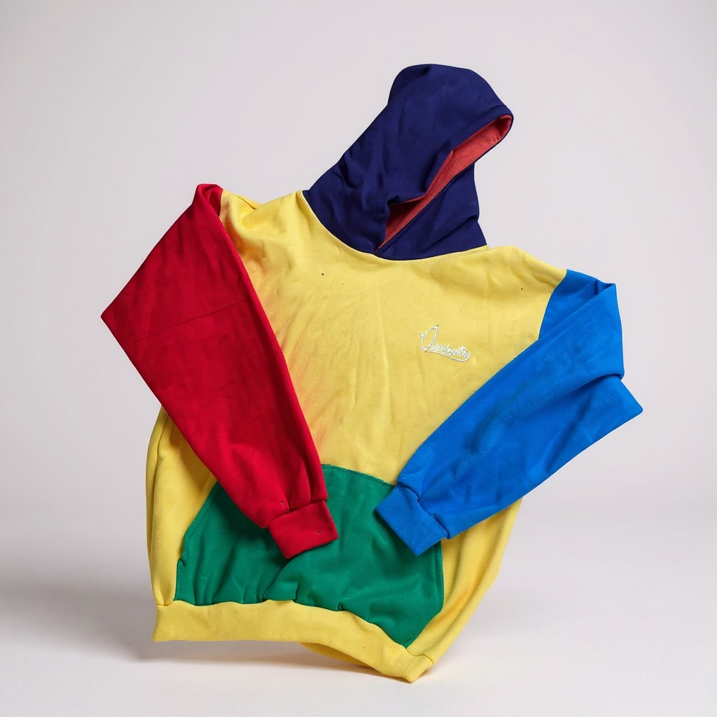 Colourblock Overhead Hoodie Yellow