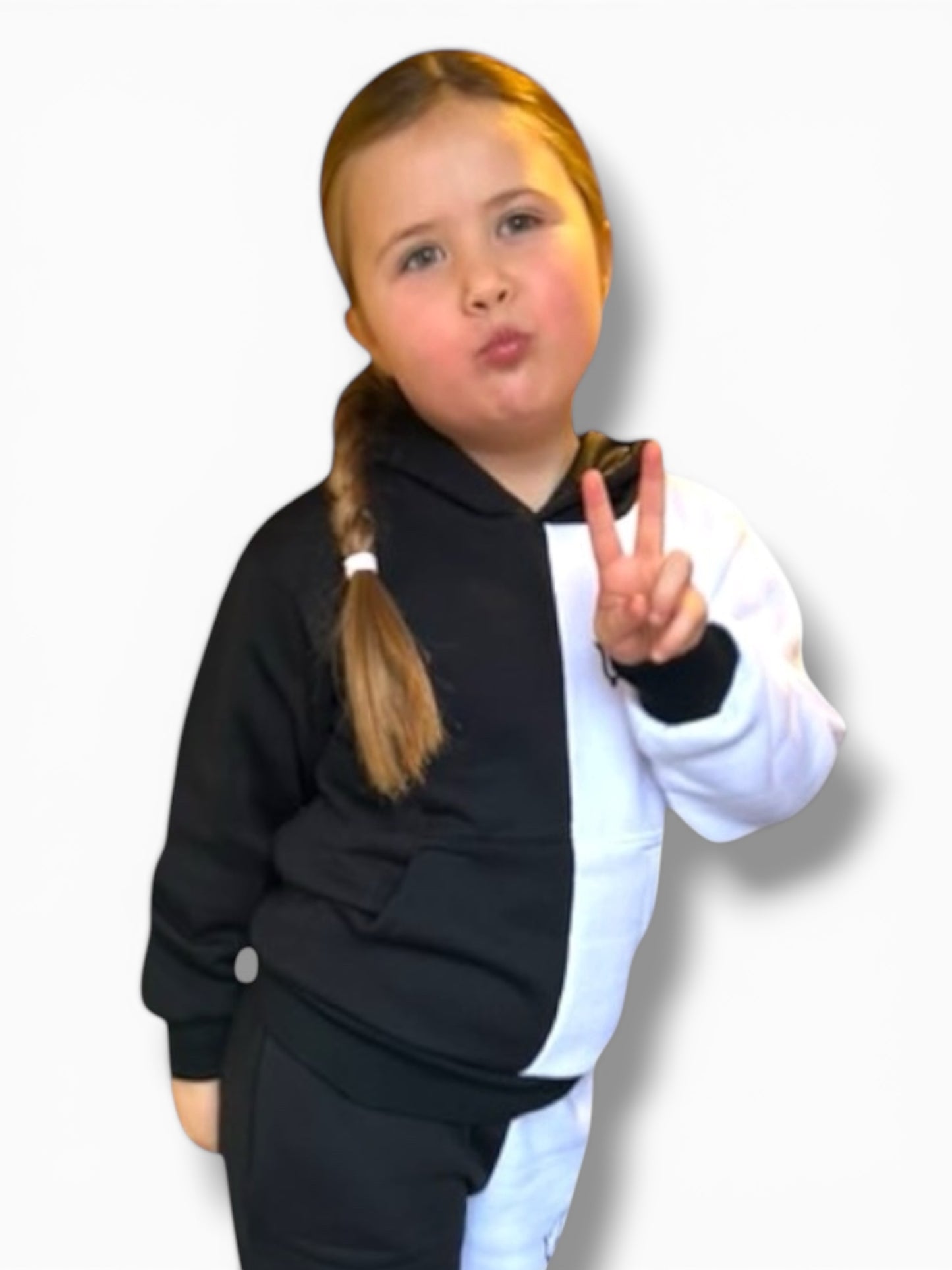 Black and White Kids Tracksuit