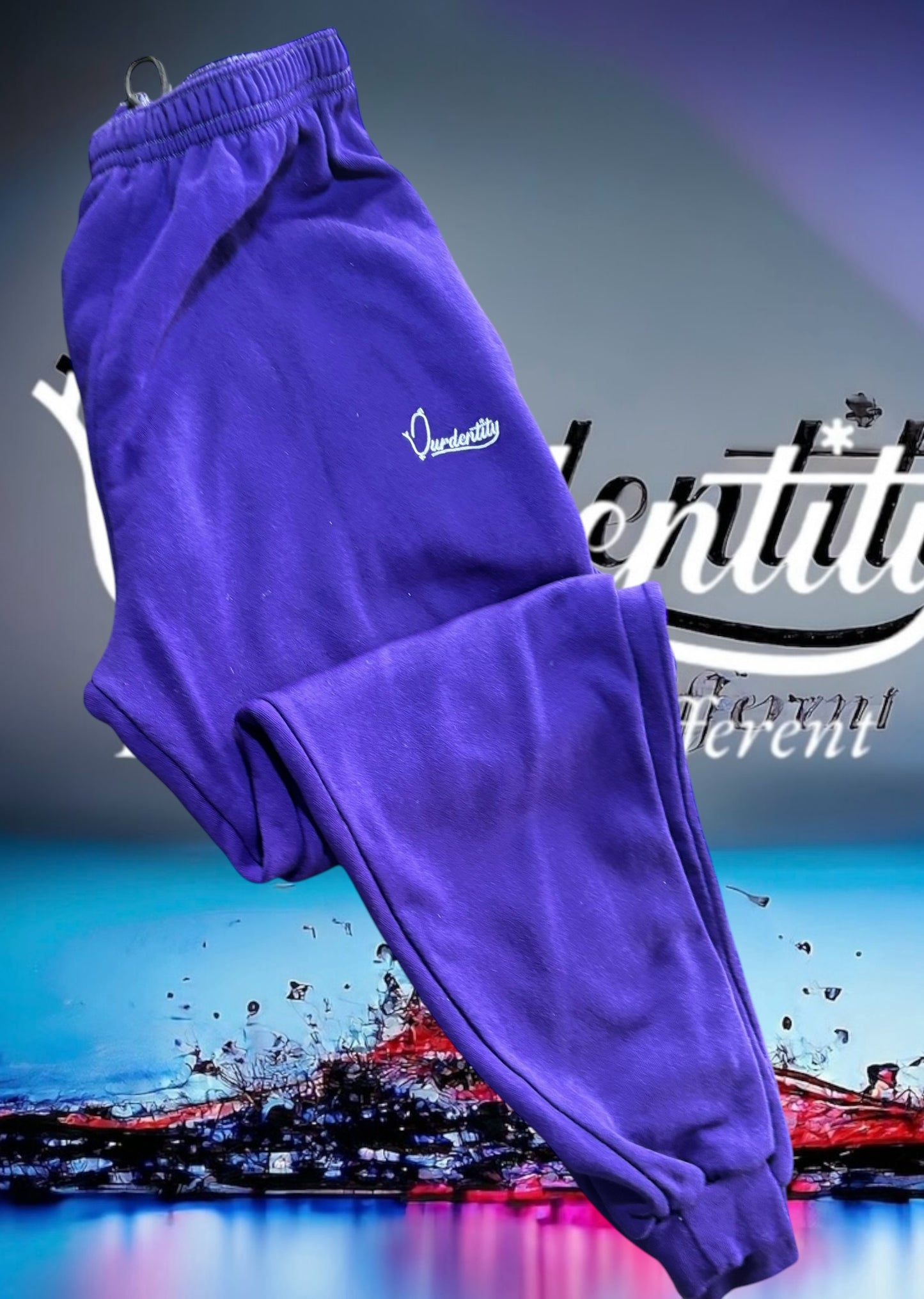 Cuffed ankle joggers purple