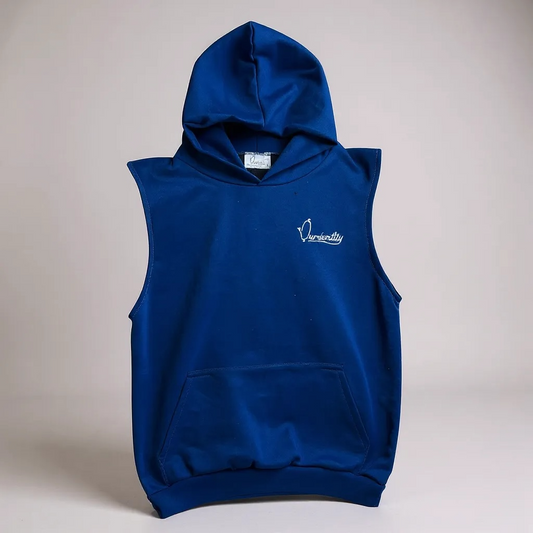 Royal Blue Sleeveless Hoodie