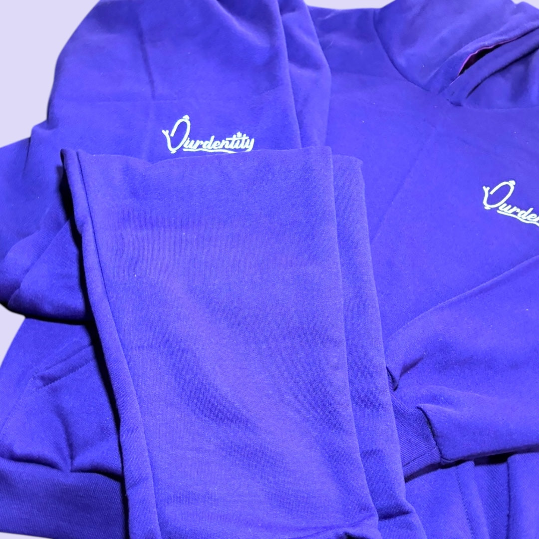 Purple Overhead Tracksuit with Open Ankle Bottoms