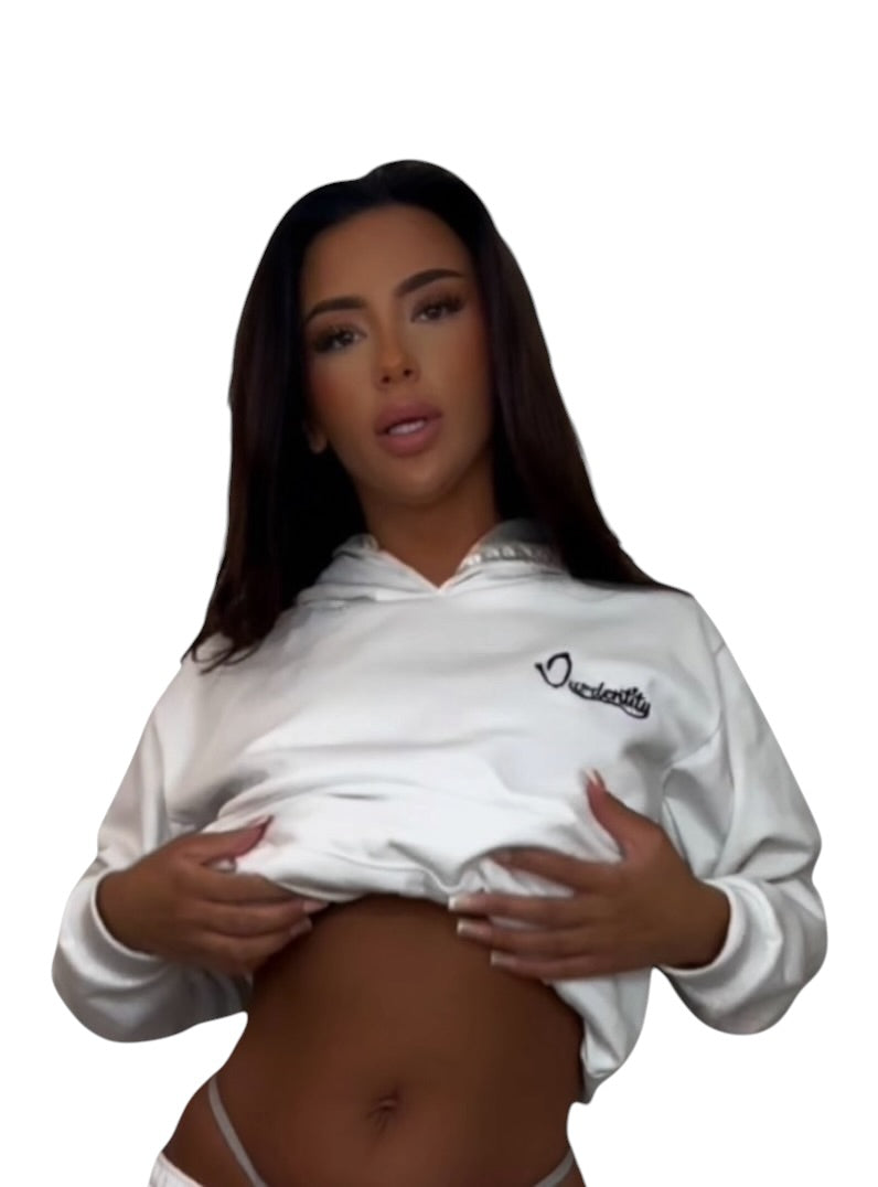 Signature White  Hoodie