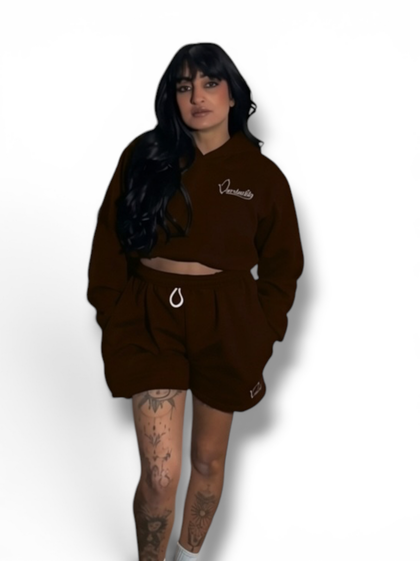 Chocolate Loungewear Set with our Signature Satin Lined Hood