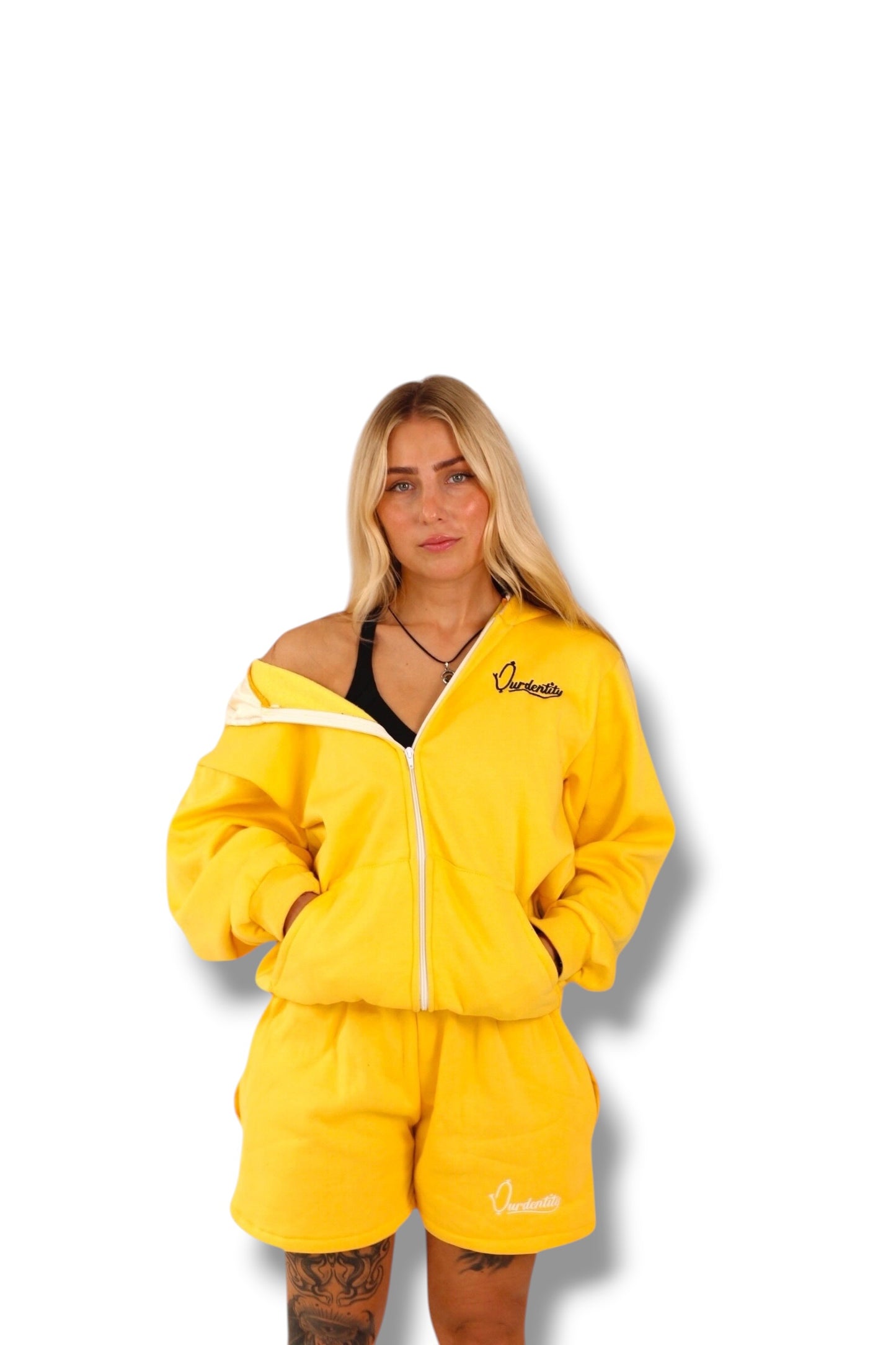 Satin Lined Yellow Hoodie