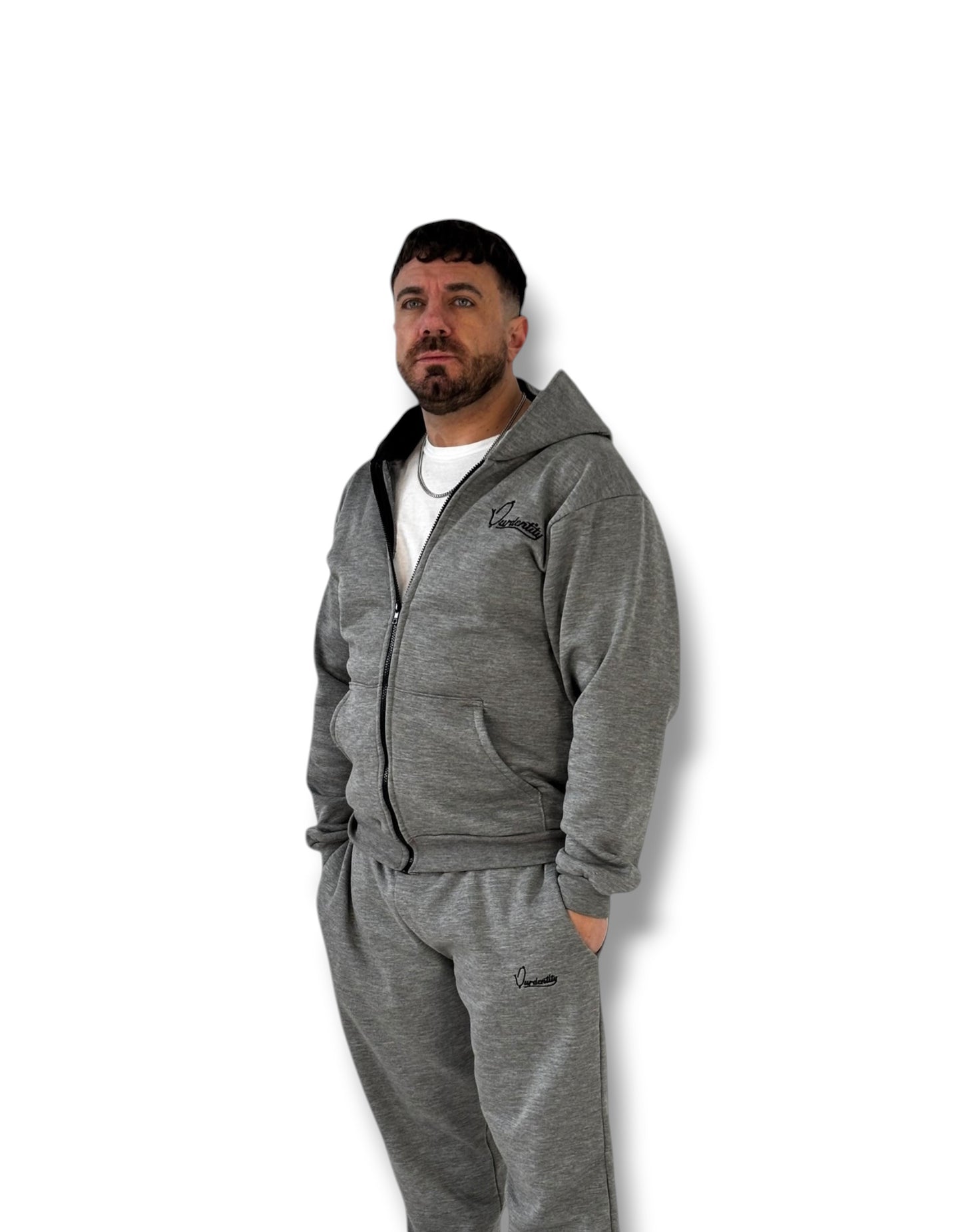 Satin Lined Raven Grey Hoodie