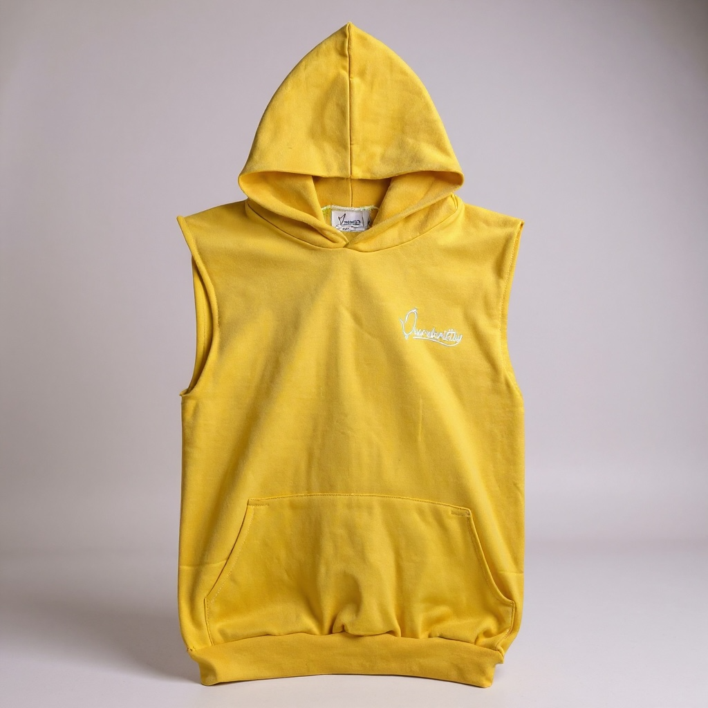 Yellow Sleeveless Hoodie