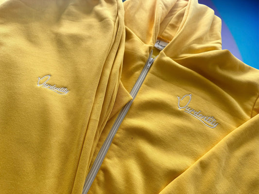 Yellow zip tracksuit