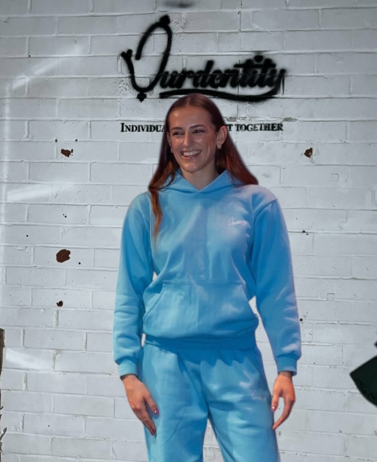 Luxe Sky Blue Tracksuit with Satin Lined Hood