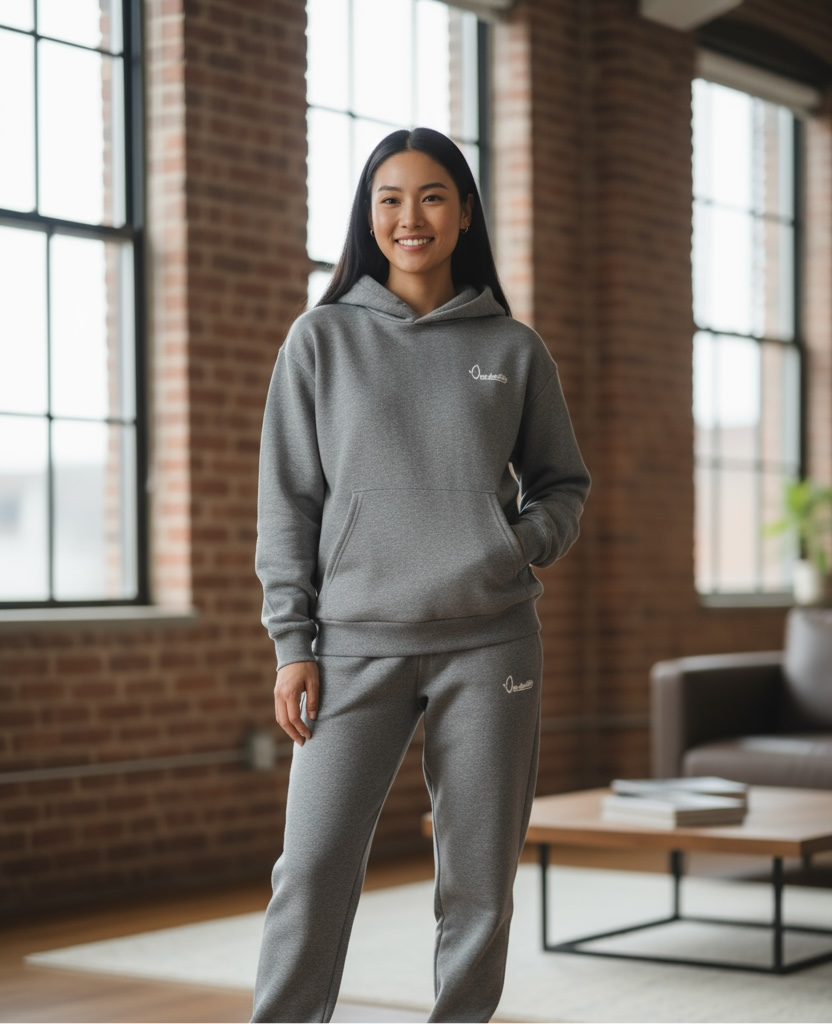 Raven Grey Overhead Tracksuit with Open Ankle Bottoms