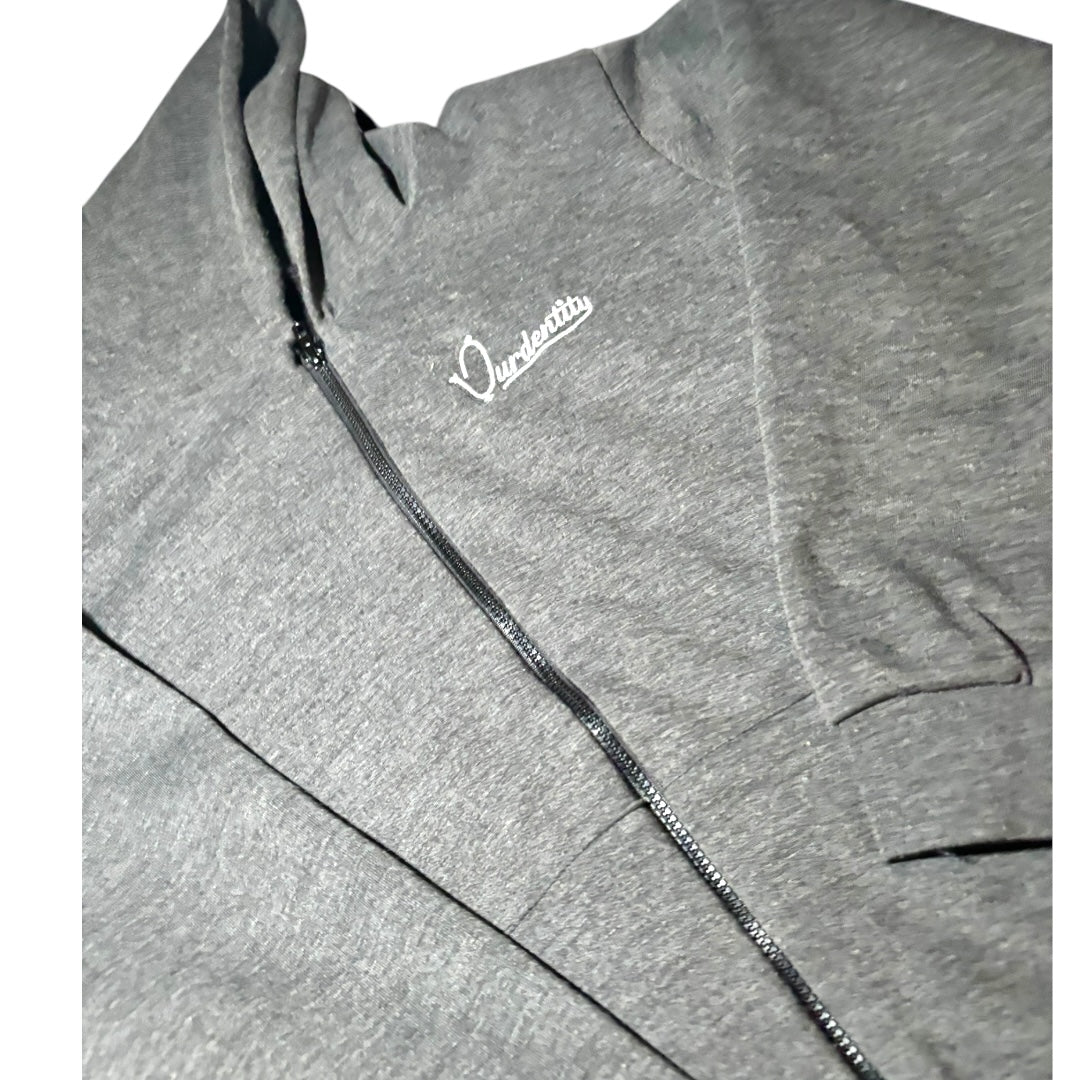 Smoke Grey Full Zip Hoodie