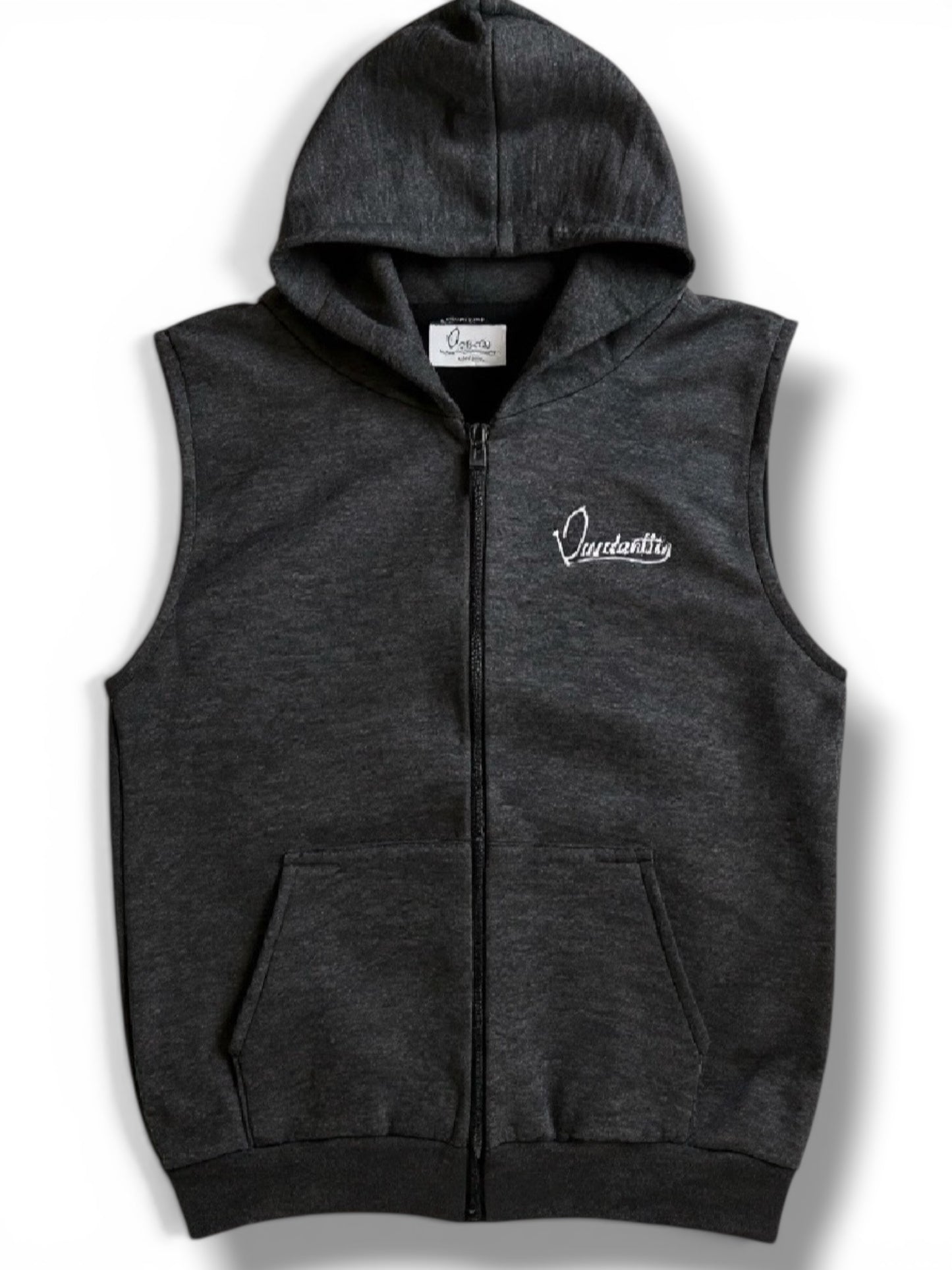 Raven Grey Signature Sleeveless Hoodie