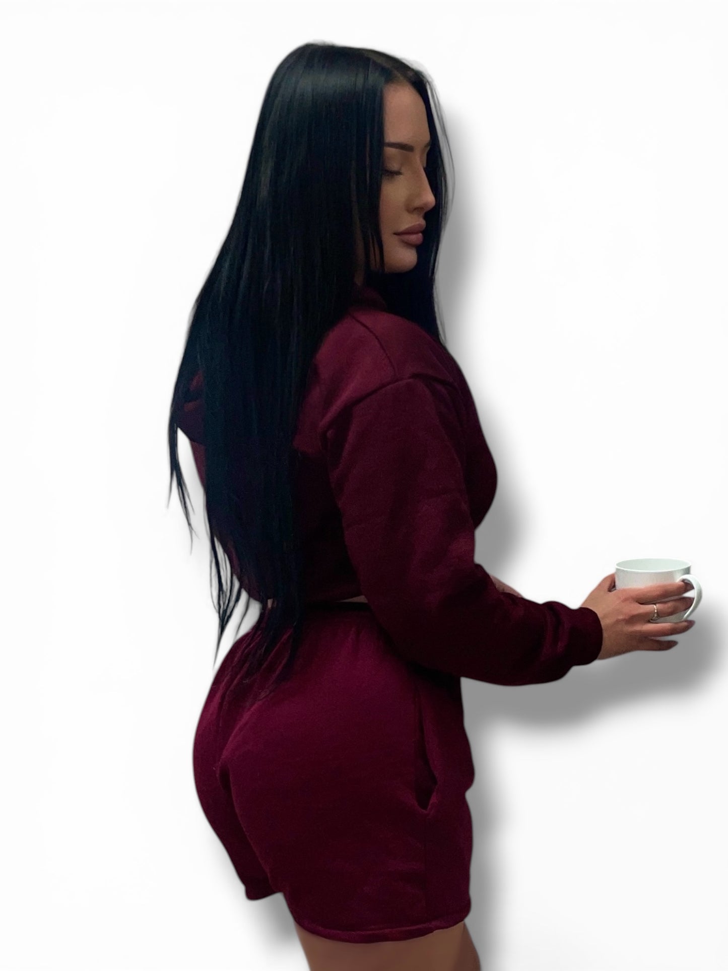 Dark wine lounge shorts