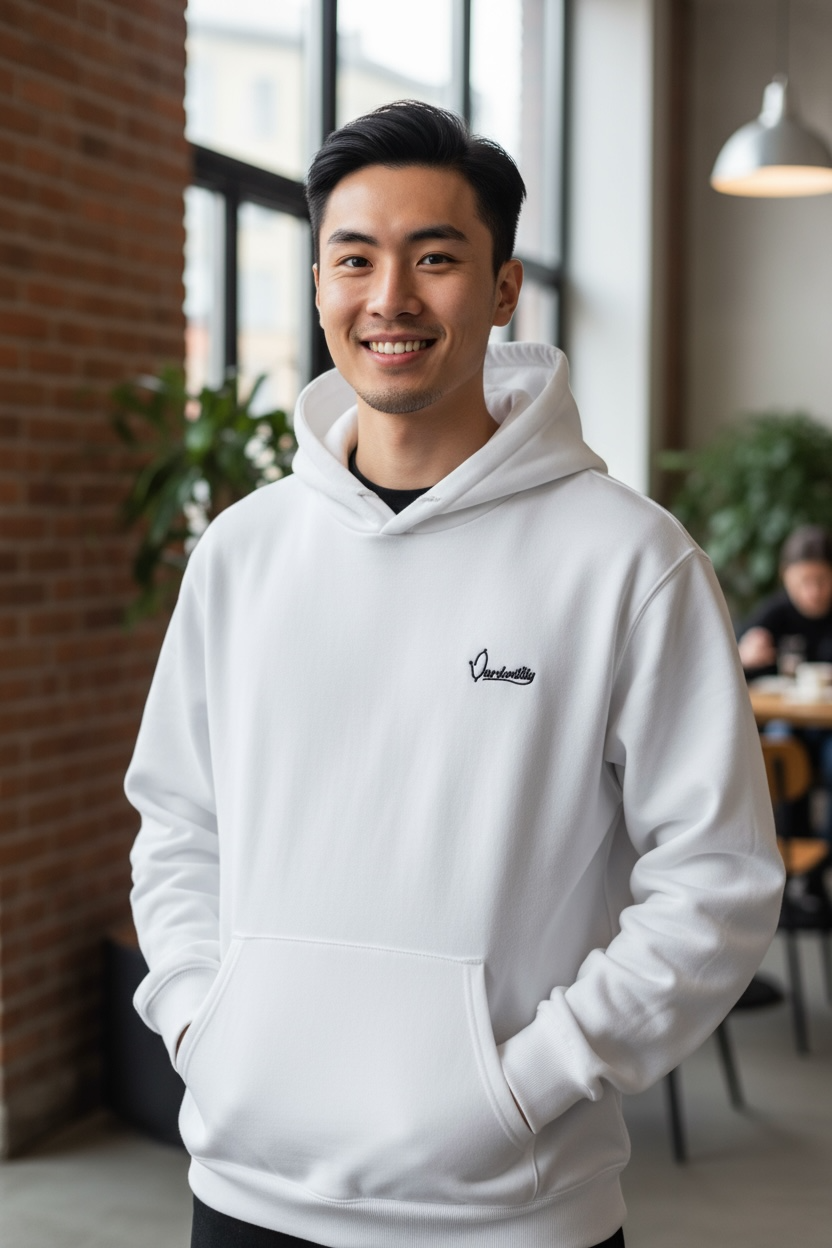 White Overhead Hoodie