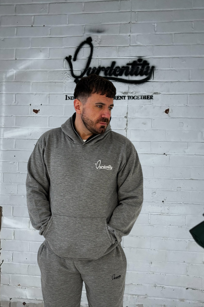 Satin Lined Raven Grey Hoodie