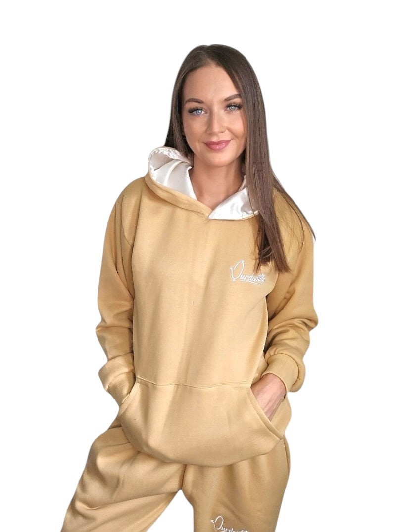 Satin Lined Caramel Hoodie