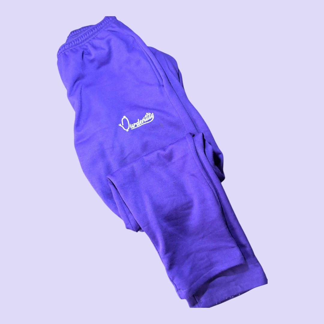 Purple Open Ankle Tracksuit Bottoms