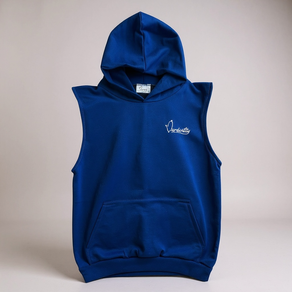 Royal Blue Sleeveless Hoodie