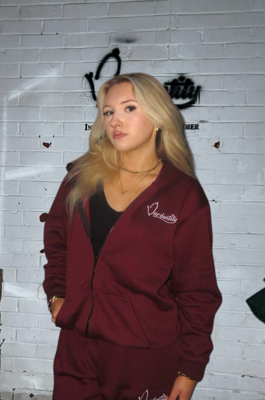 Satin Lined Dark Wine Hoodie