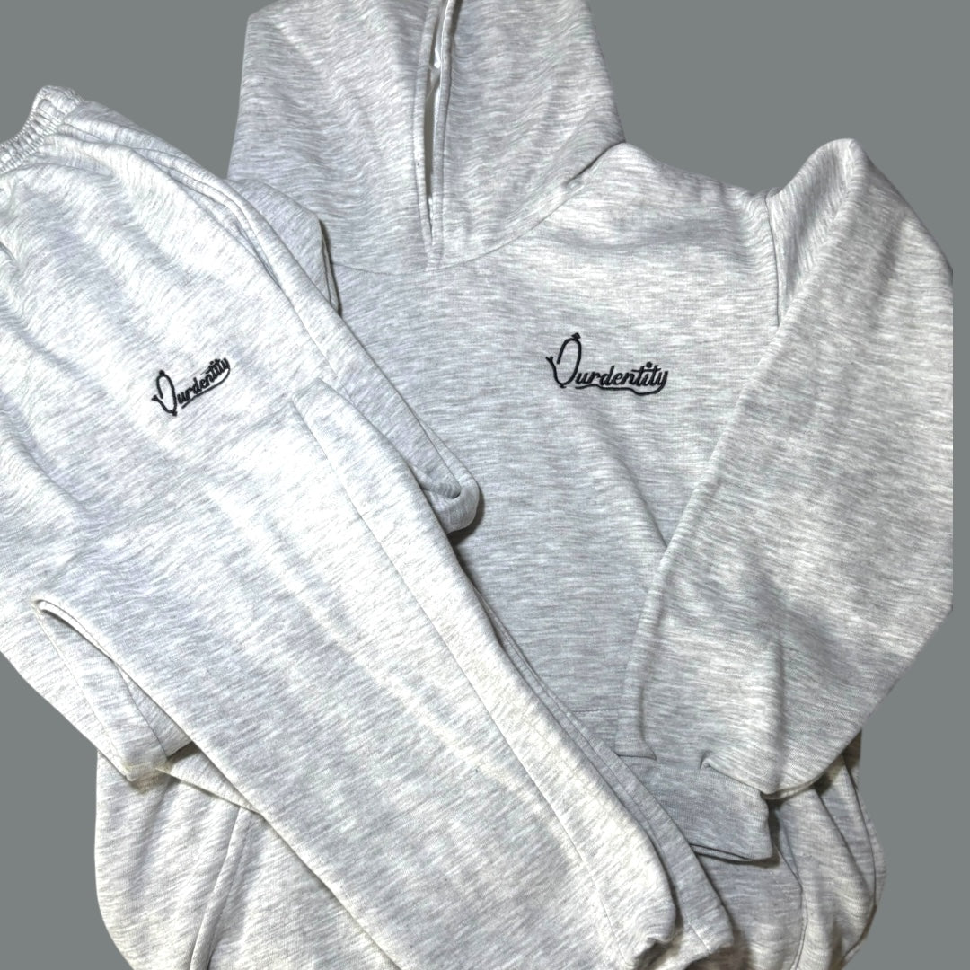 Silver Grey Overhead Tracksuit with Open Ankle Bottoms