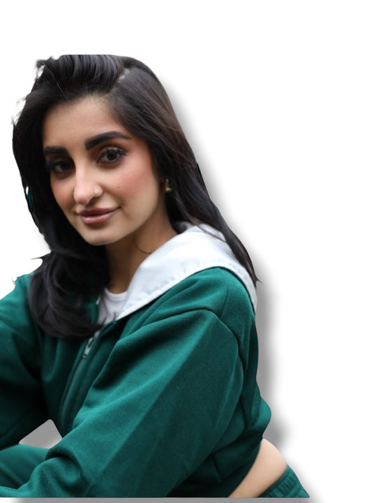 Satin Lined Forest Green Hoodie