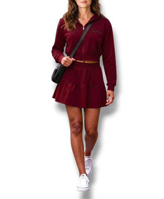 Dark Wine Rara Miniskirt