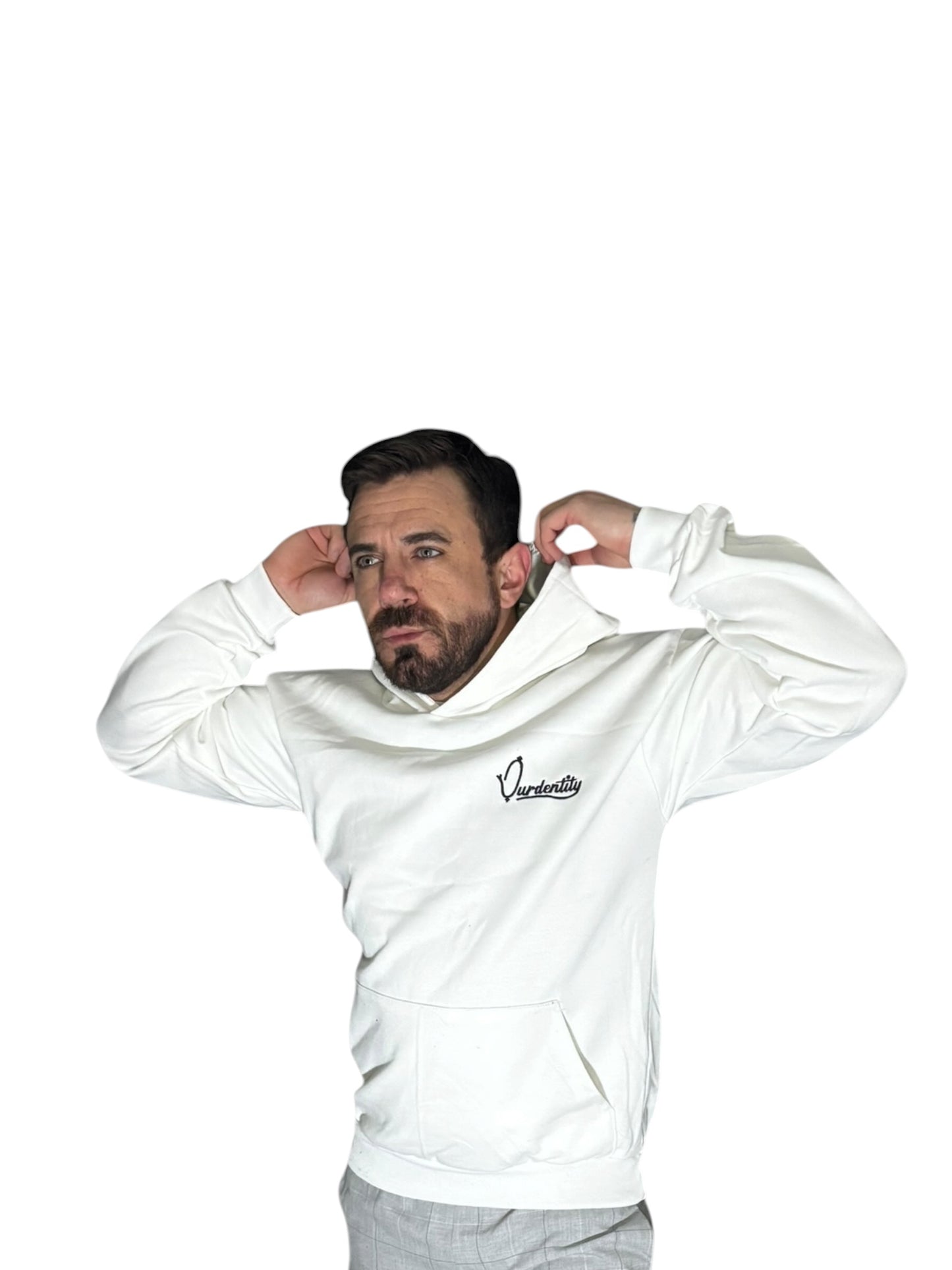 Luxe White Tracksuit with Satin Lined Hood