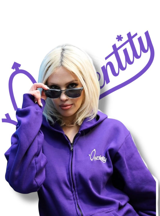 Satin Lined Purple Hoodie