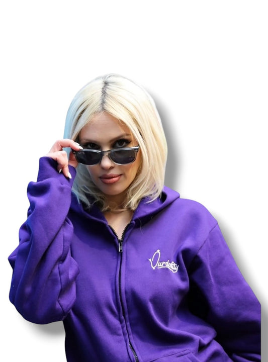 Satin Lined Purple Hoodie