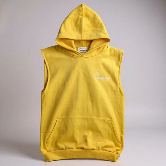 Yellow Sleeveless Hoodie
