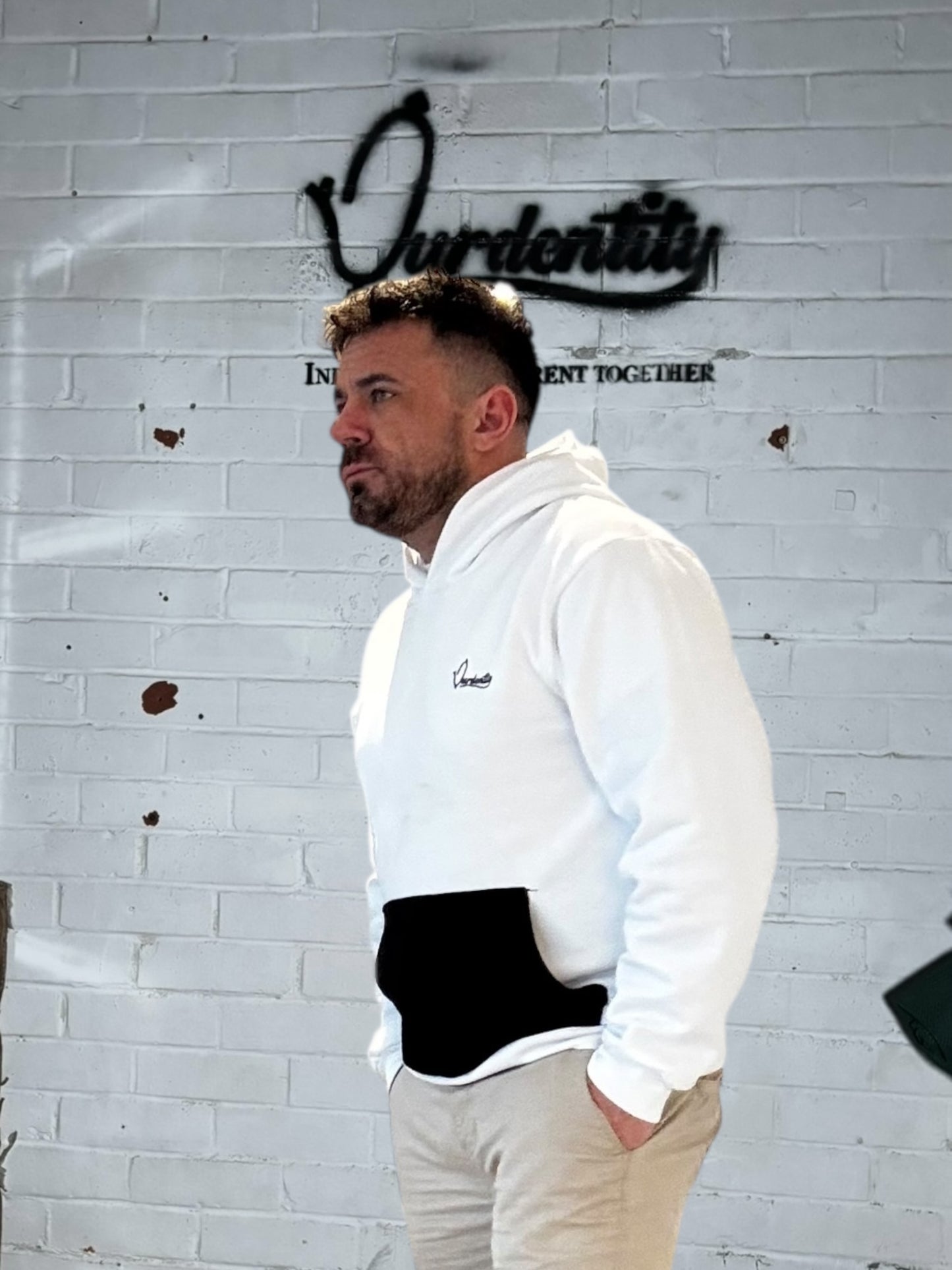 Signature White and Black Hoodie