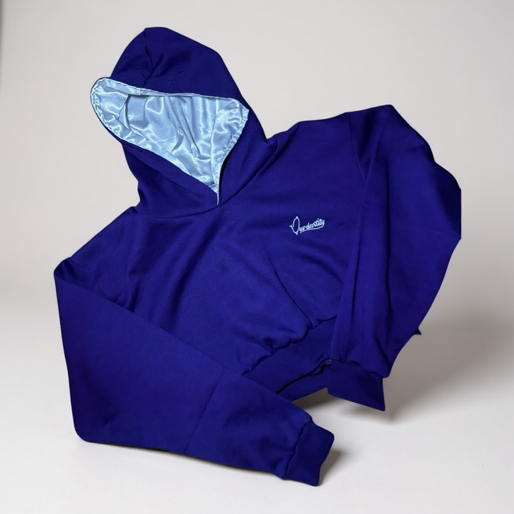 Purple Crop Overhead Hoodie