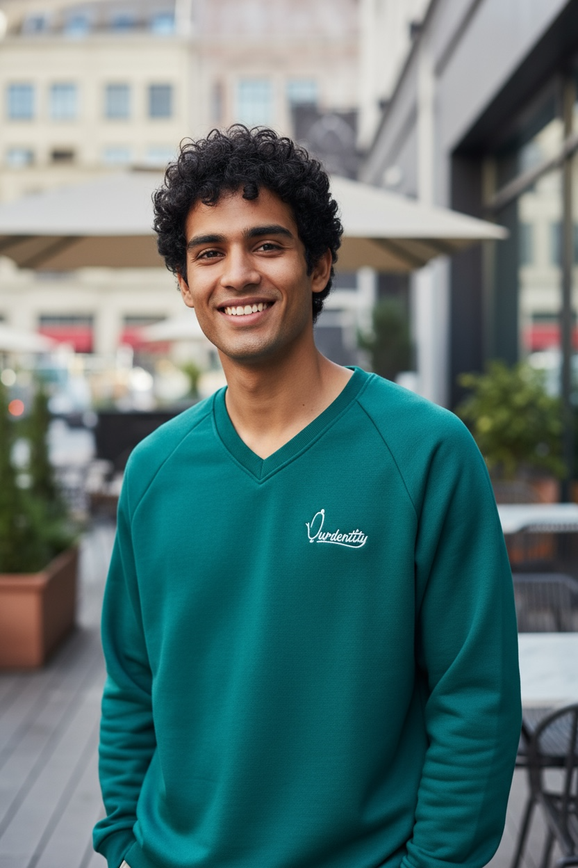 Forest Green V Neck Jumper