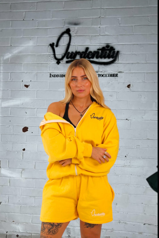 Satin Lined Yellow Hoodie