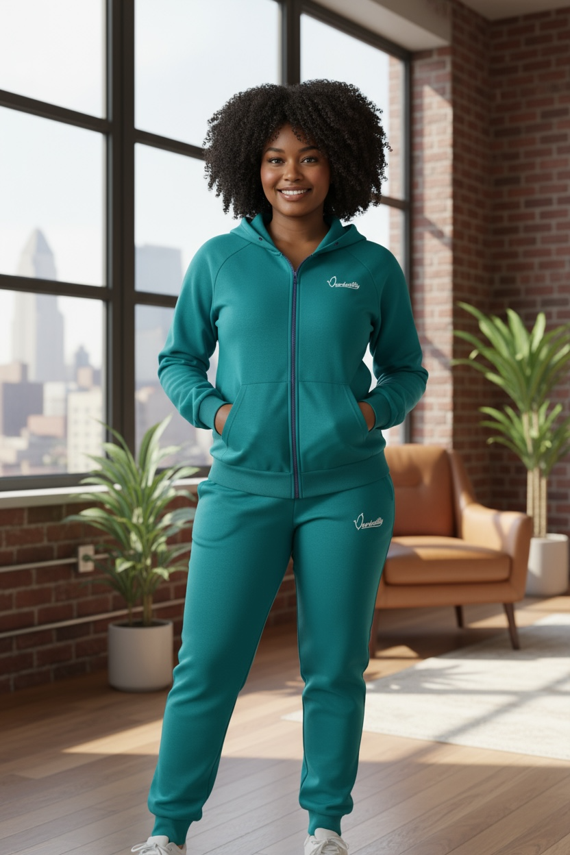 Forest Green Zip Cuffed Bottom Tracksuit