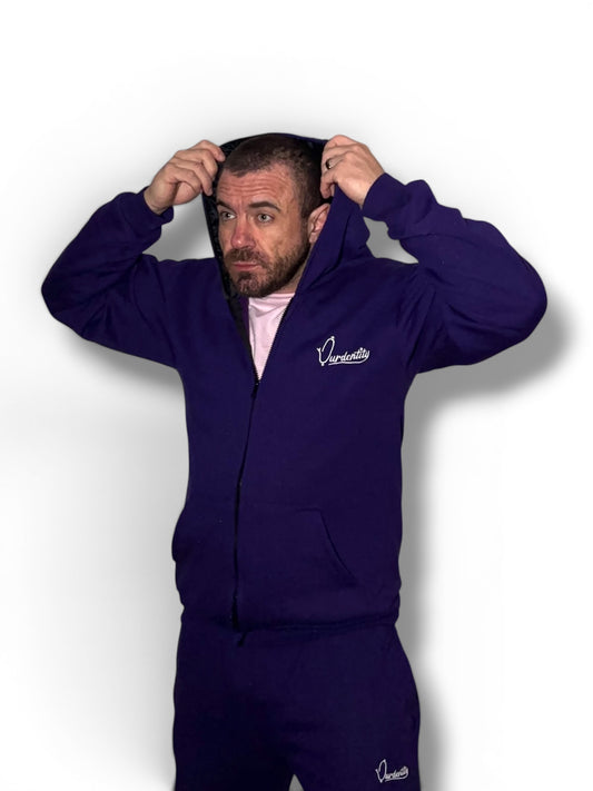 Luxe Purple Tracksuit with Satin Lined Hood