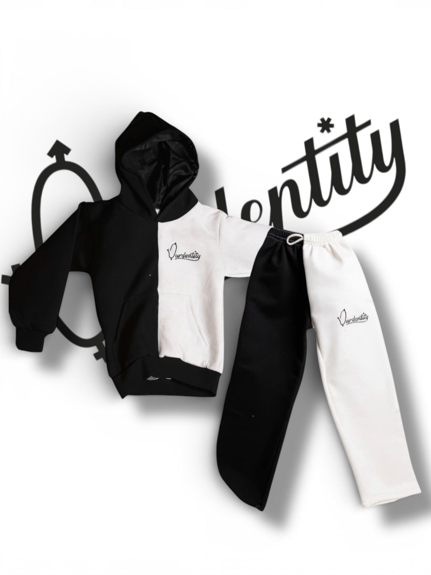 Black and White Kids Tracksuit