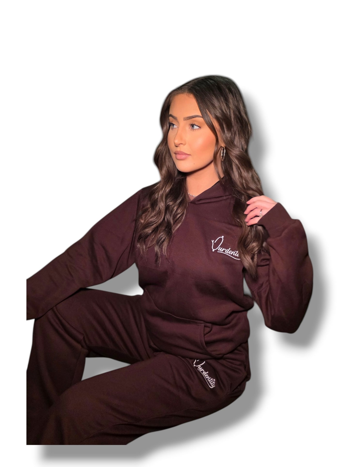 Luxe Brown Tracksuit with Satin Lined Hood