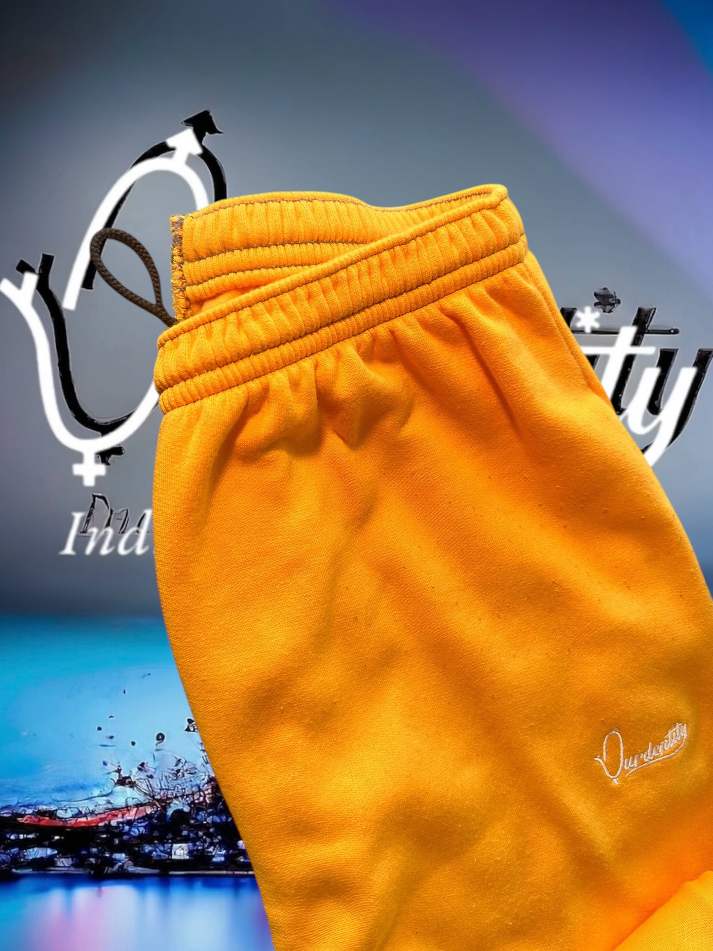 Cuffed ankle joggers golden yellow