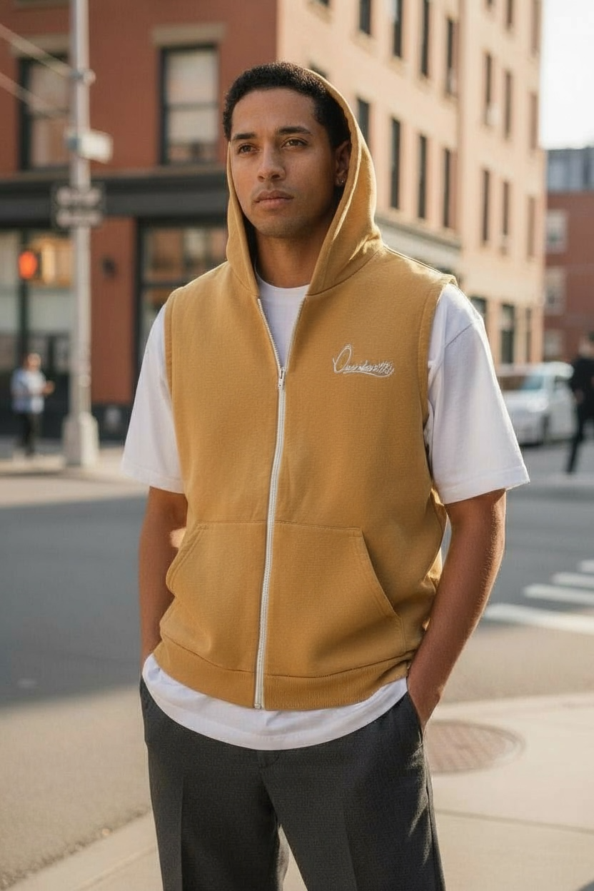 Caramel Sleeveless Hoodie