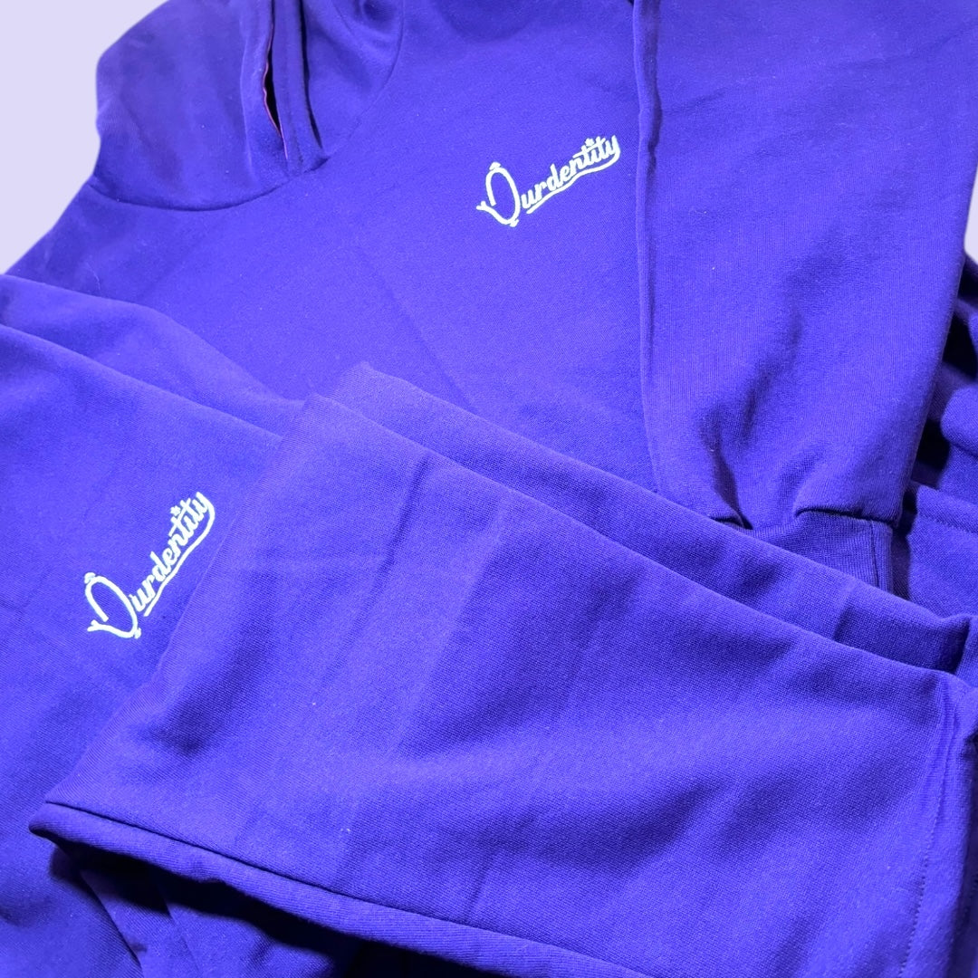 Purple Overhead Tracksuit with Open Ankle Bottoms