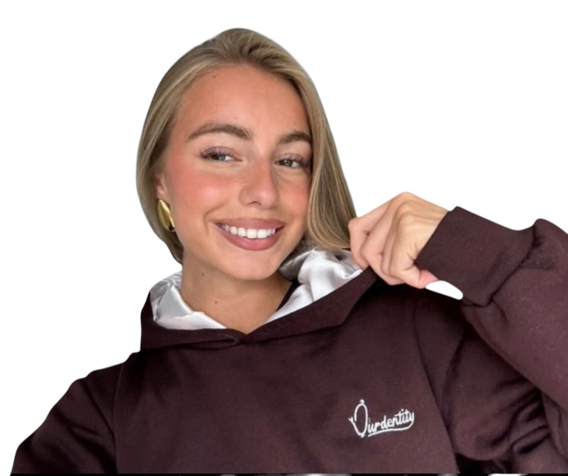 Satin Lined Brown Hoodie