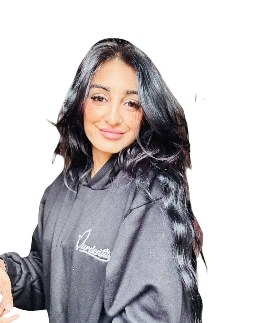 Satin Lined Black Hoodie