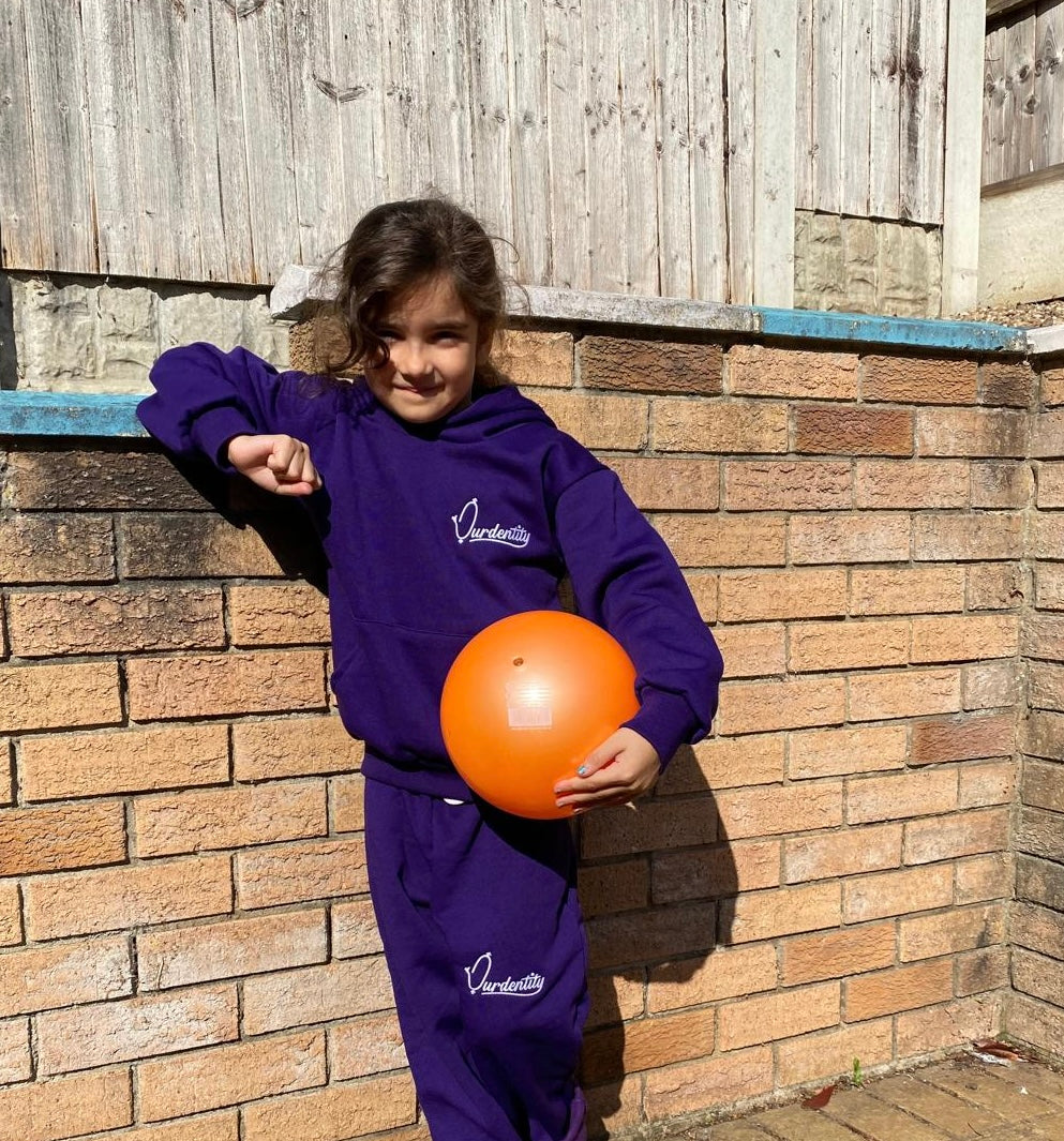 Purple kids tracksuit