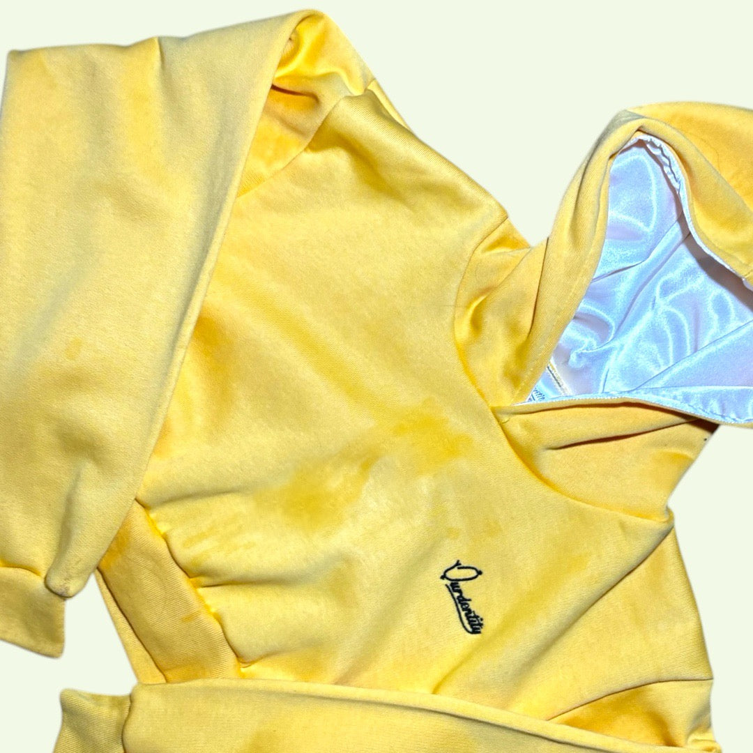 Yellow Crop Overhead Hoodie