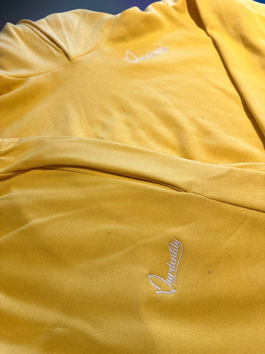 Yellow overhead tracksuit