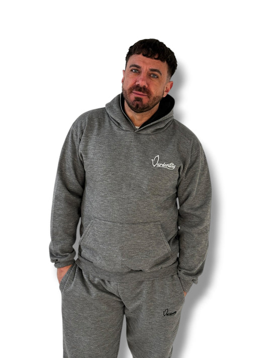 Luxe Raven Grey Tracksuit with Satin Lined Hood