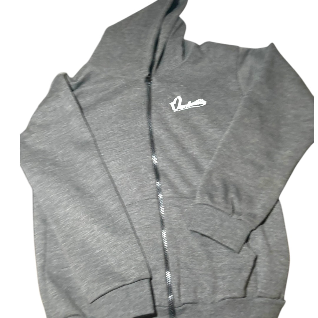 Smoke Grey Full Zip Hoodie