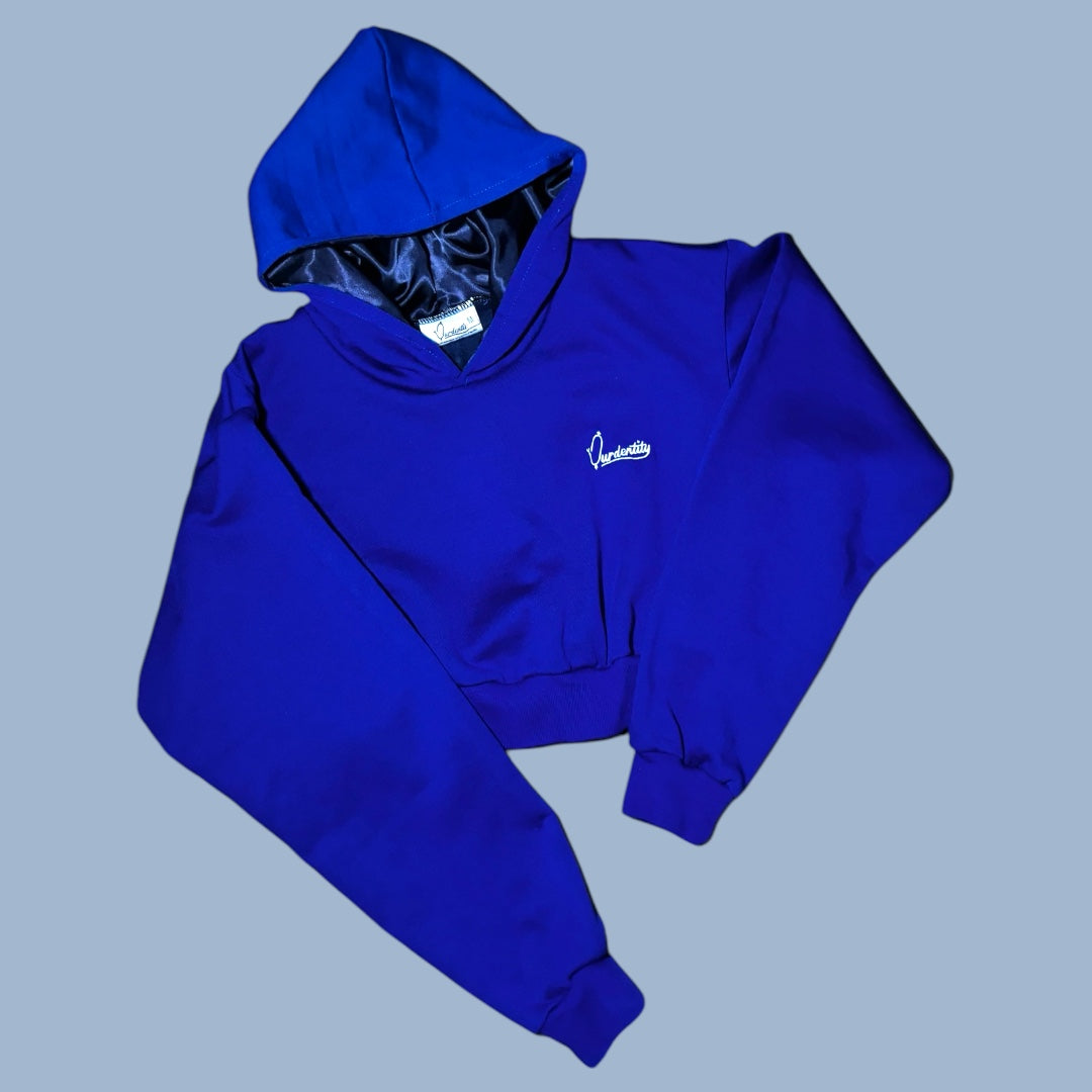 Lagoon Blue Crop Overhead Hoodie