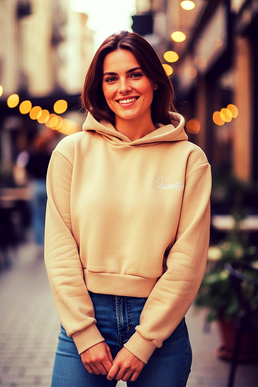 Caramel Crop Overhead Hoodie